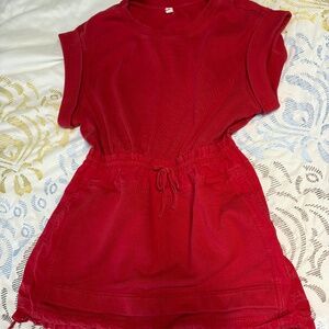 Anthropologie Red Mini Active Dress Size M